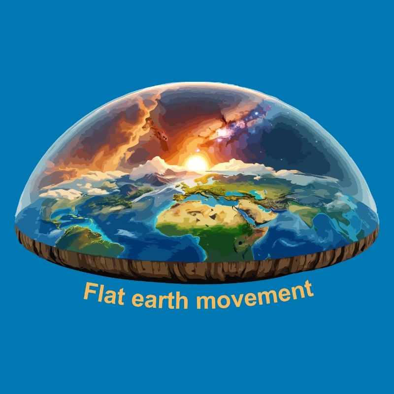 Bewegung der flachen Erde