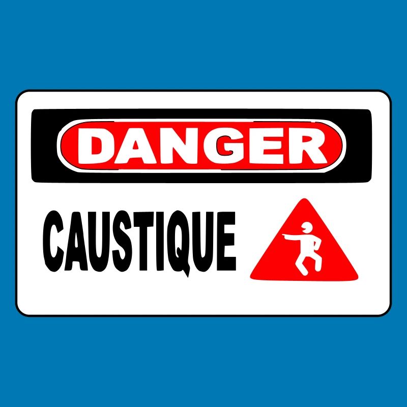 Panneau Danger Caustique
