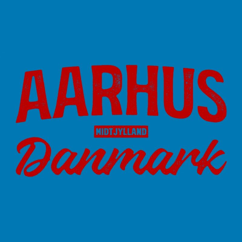 Aarhus Danmark Lettering Retro
