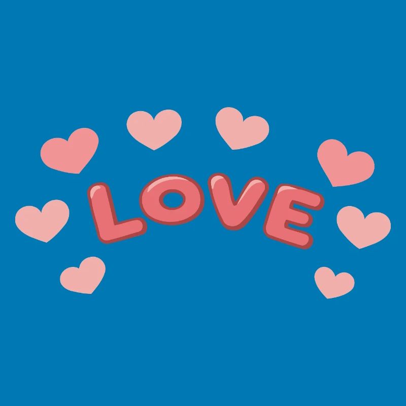 Liebe 3D-Briefe und Herzen