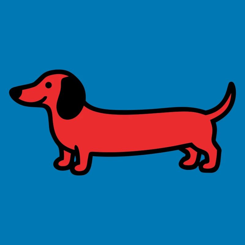 Jagdhund Dackel Profil Vektor