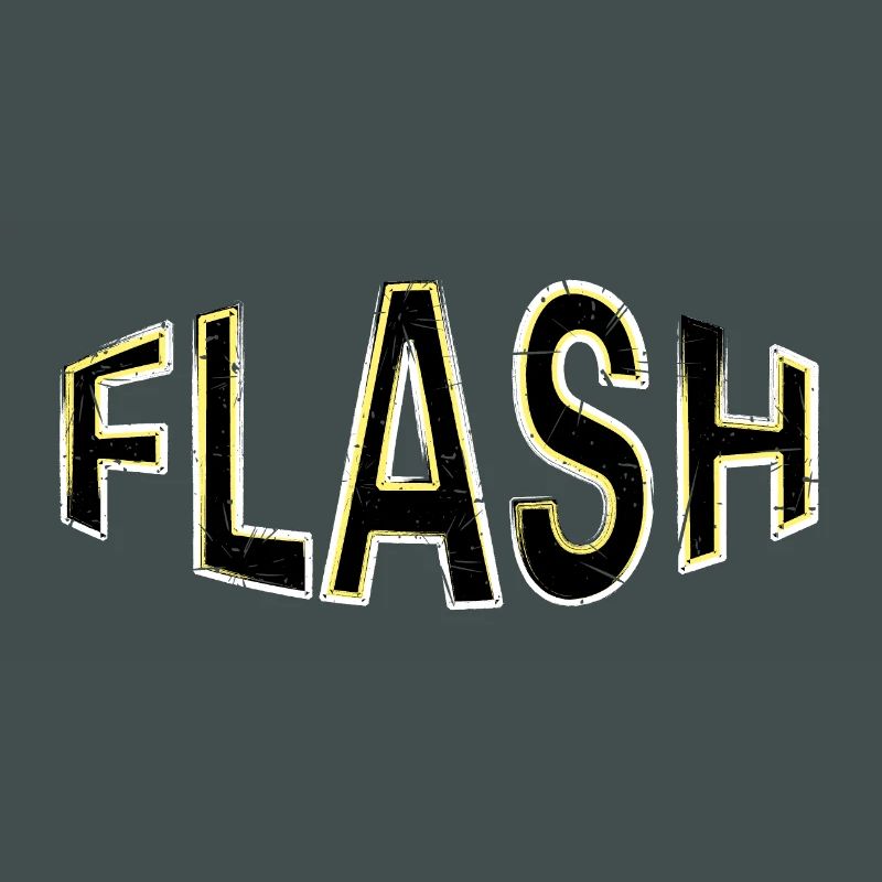 FLASH label with flashes