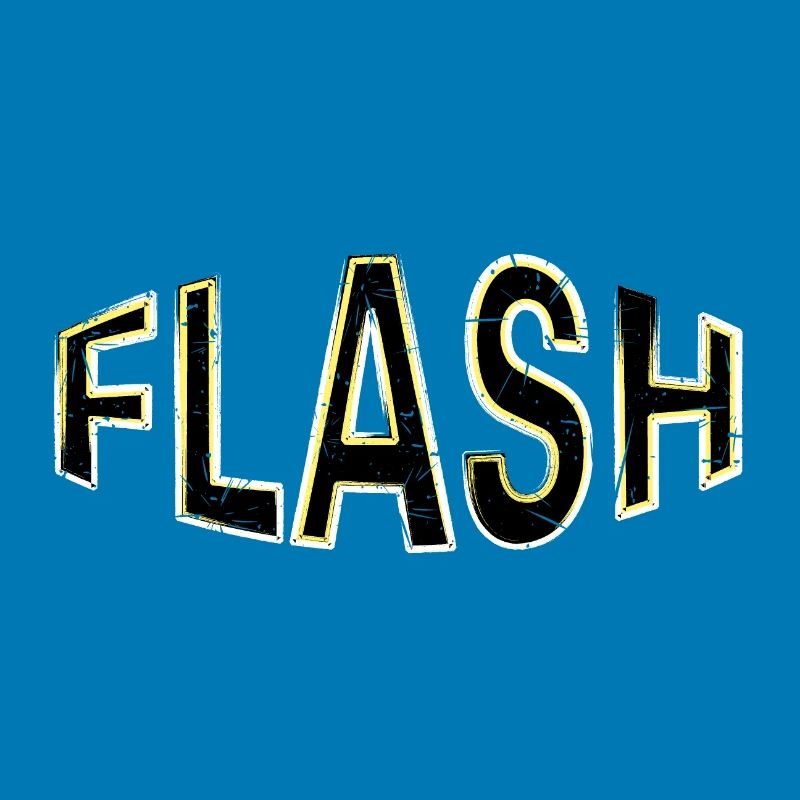 FLASH label with flashes