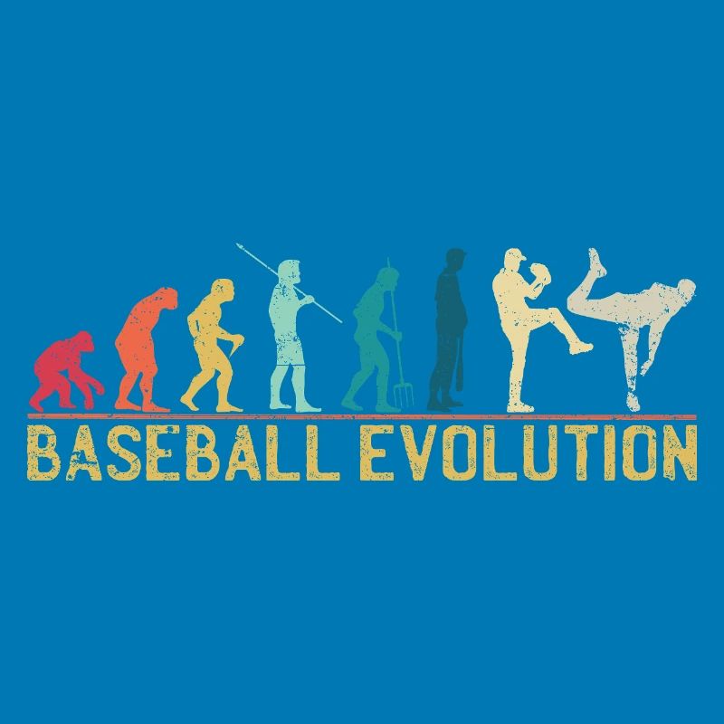 Baseball Evolution Illustration