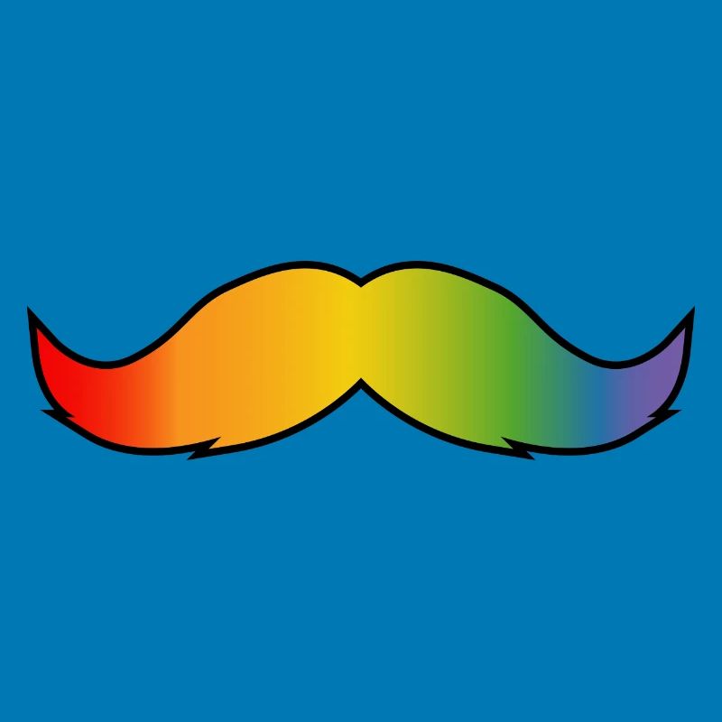 Regenbogen Bart queer schwarz