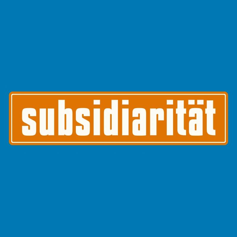 Subsidarity Schriftzug auf Background