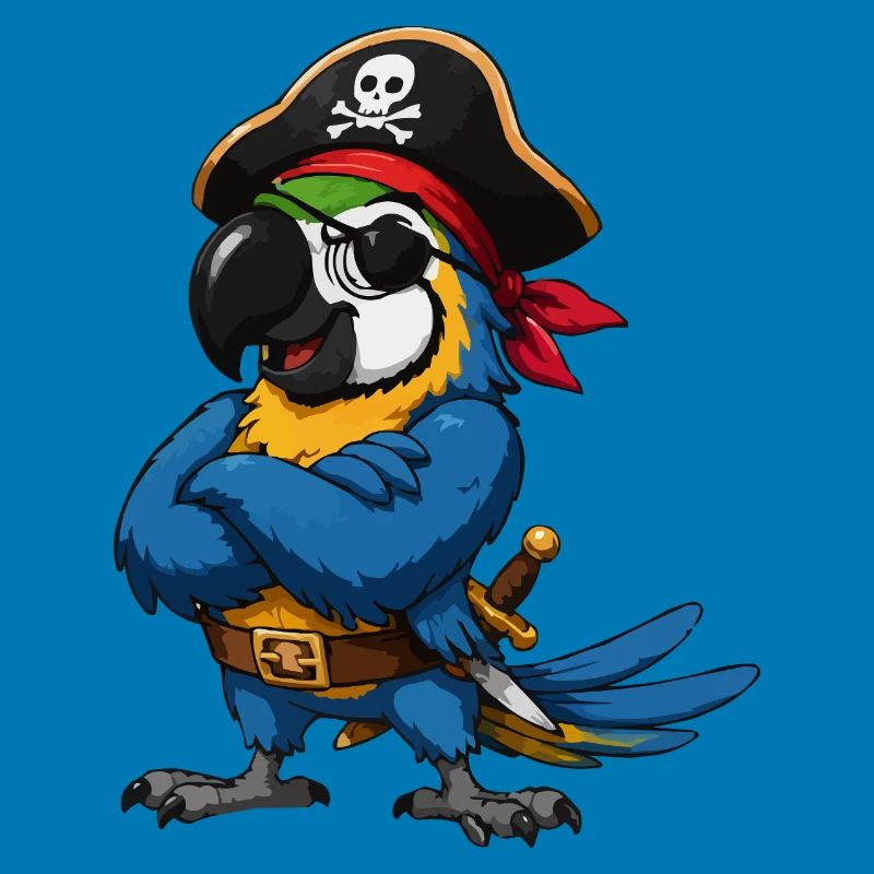 Piratenvogel mit Augenklappe