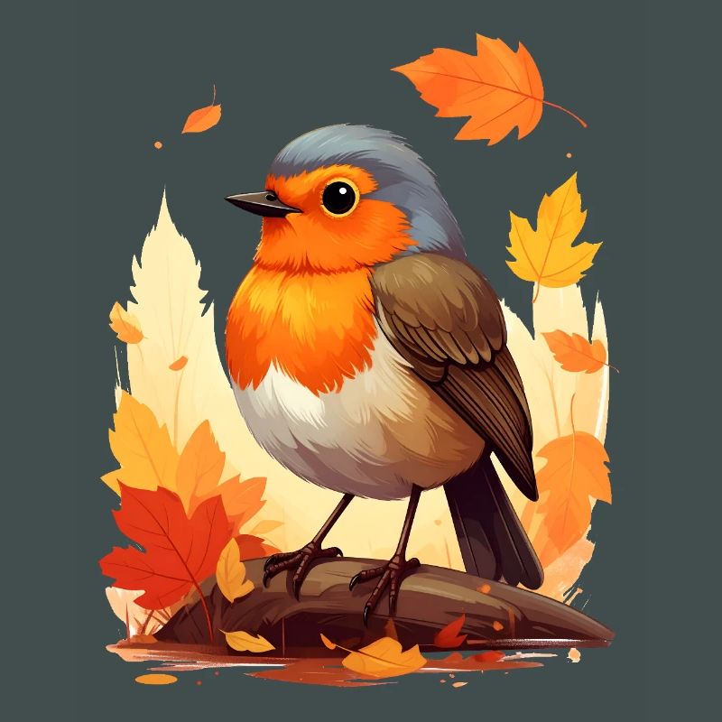 Rotkehlchen im Herbst