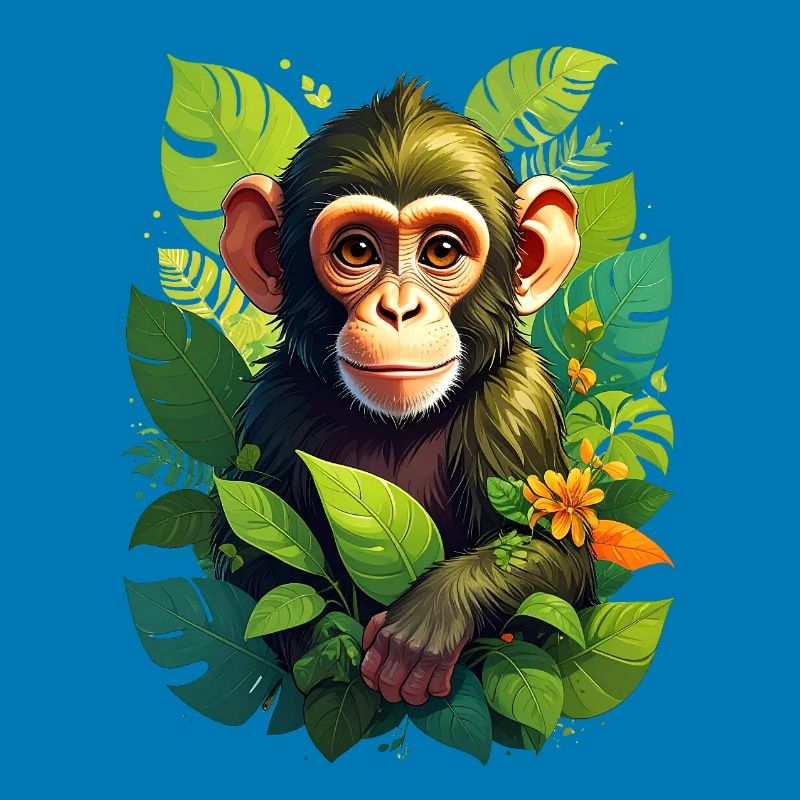 Ein Affe im Dschungel