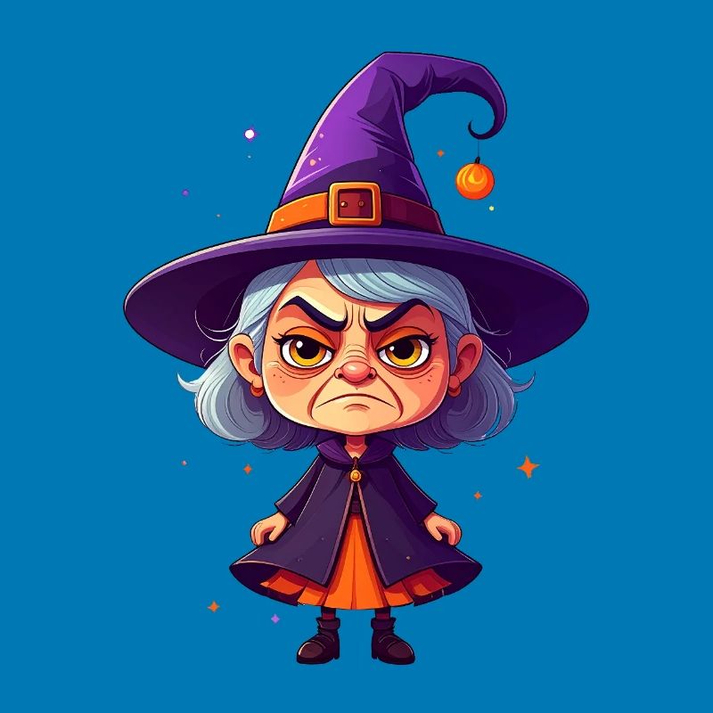 cute, grumpy witch