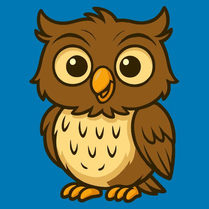 Kuschelige Eulenfigur Cartoon