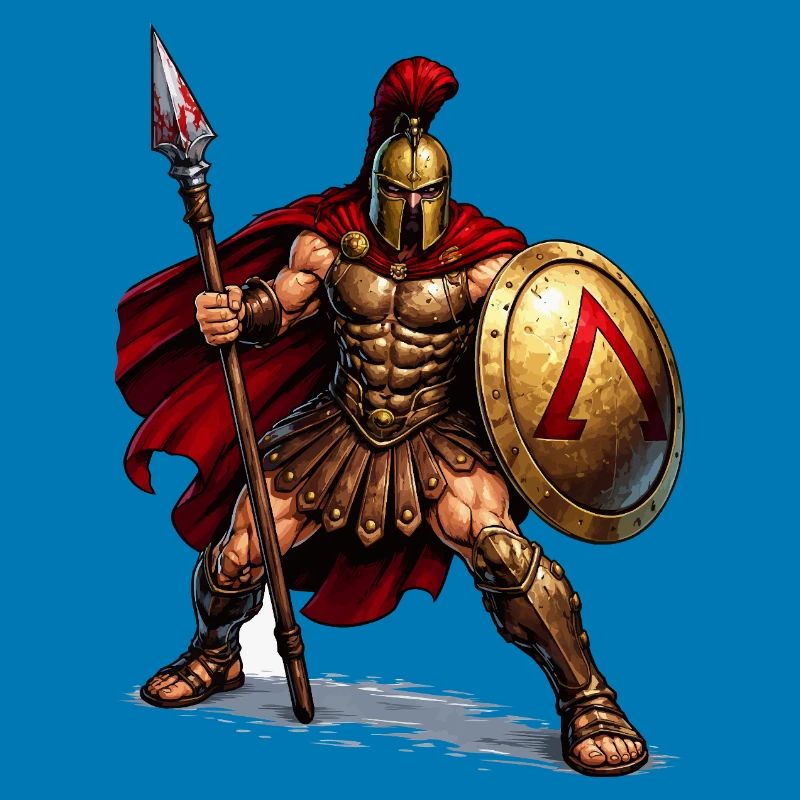 Spartan Krieger mit Schild