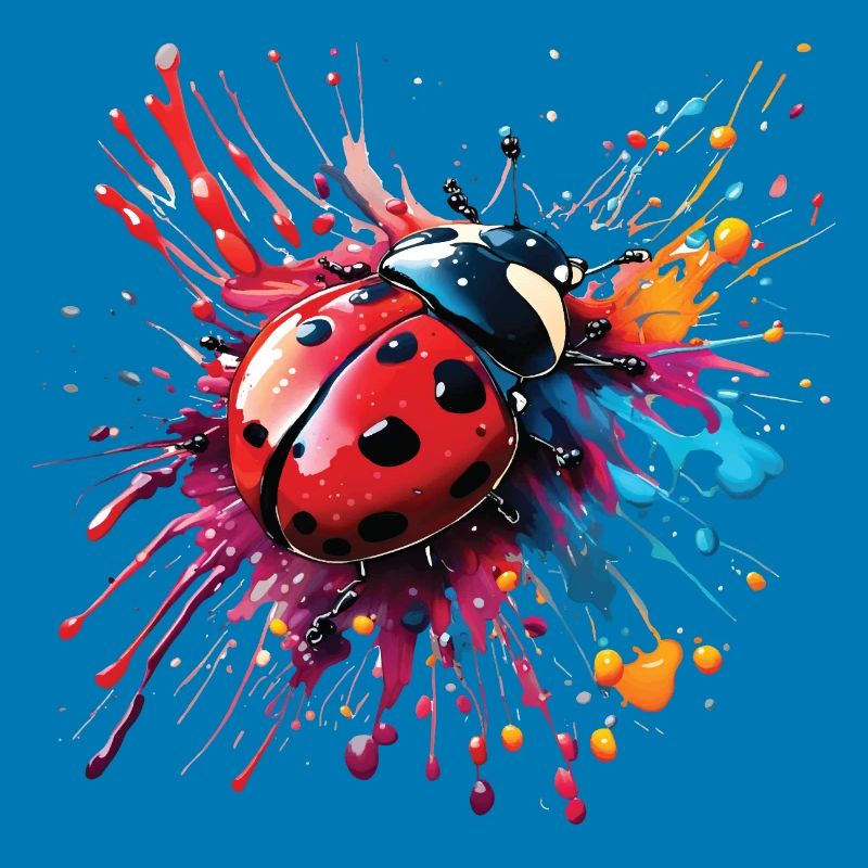 Conception de coccinelle colorée, pas de texte