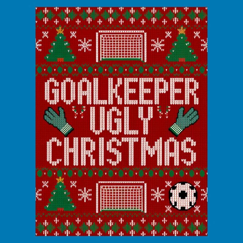 Torwart hässlicher Weihnachtspullover Design