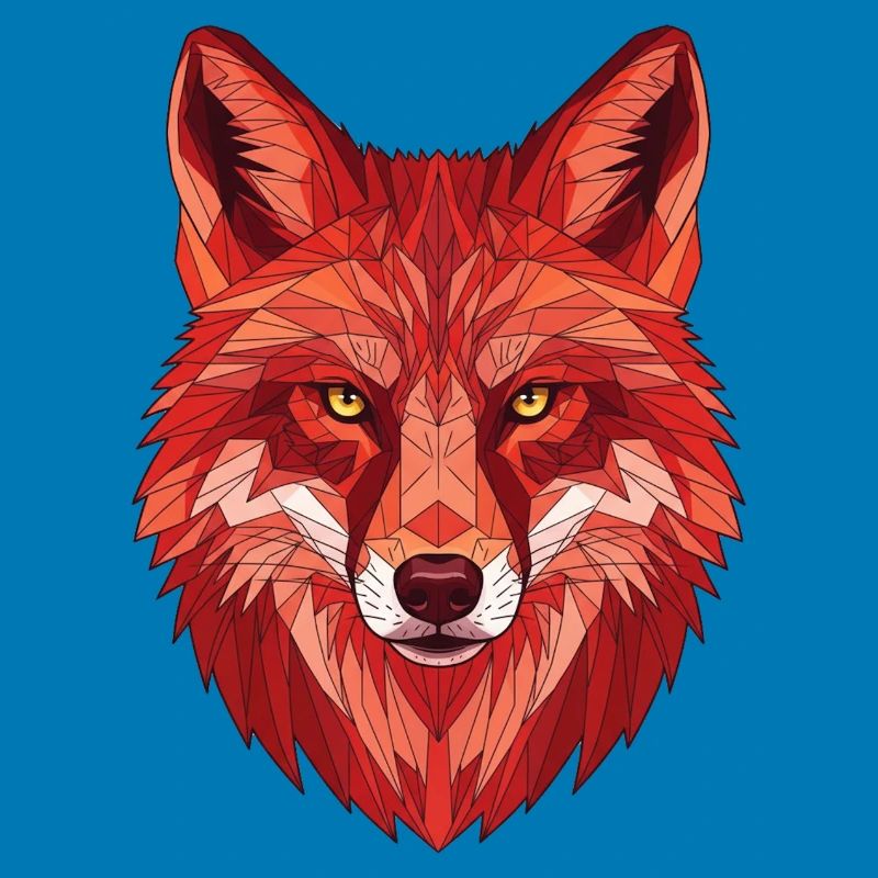 Polygonal Fox Head