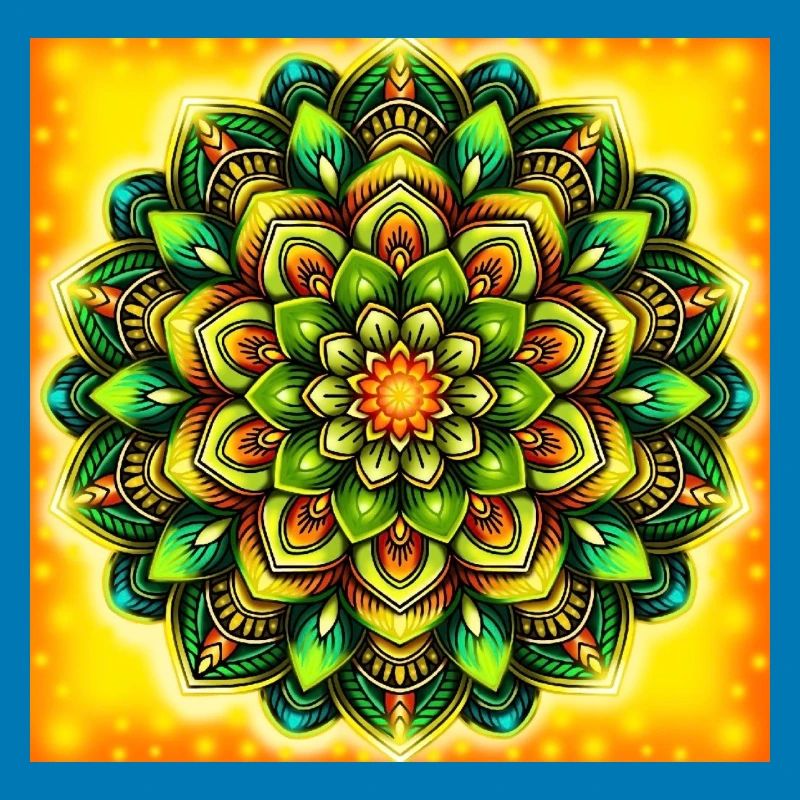 Leuchtendes Mandala-Blütenmuster