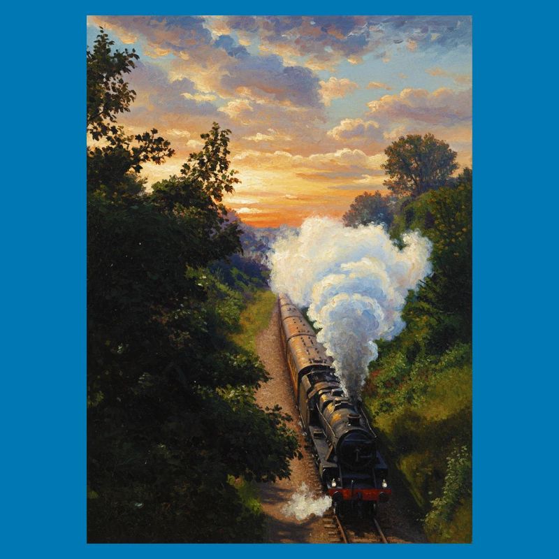 Sunset Dampflokomotive