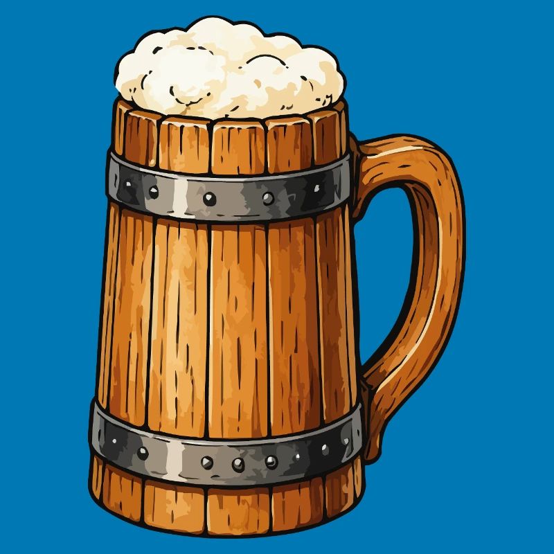 Bierfass Krug Holzdesign