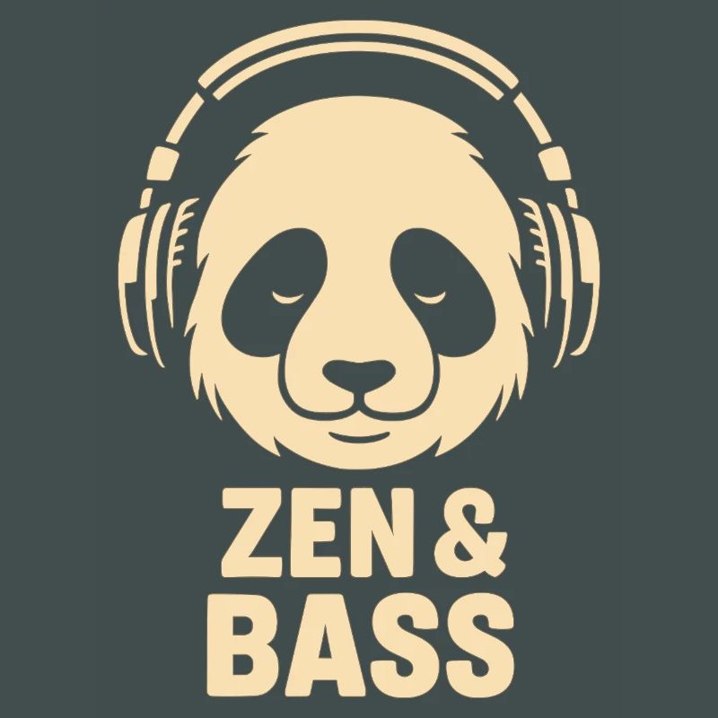 Panda mit Kopfhörern