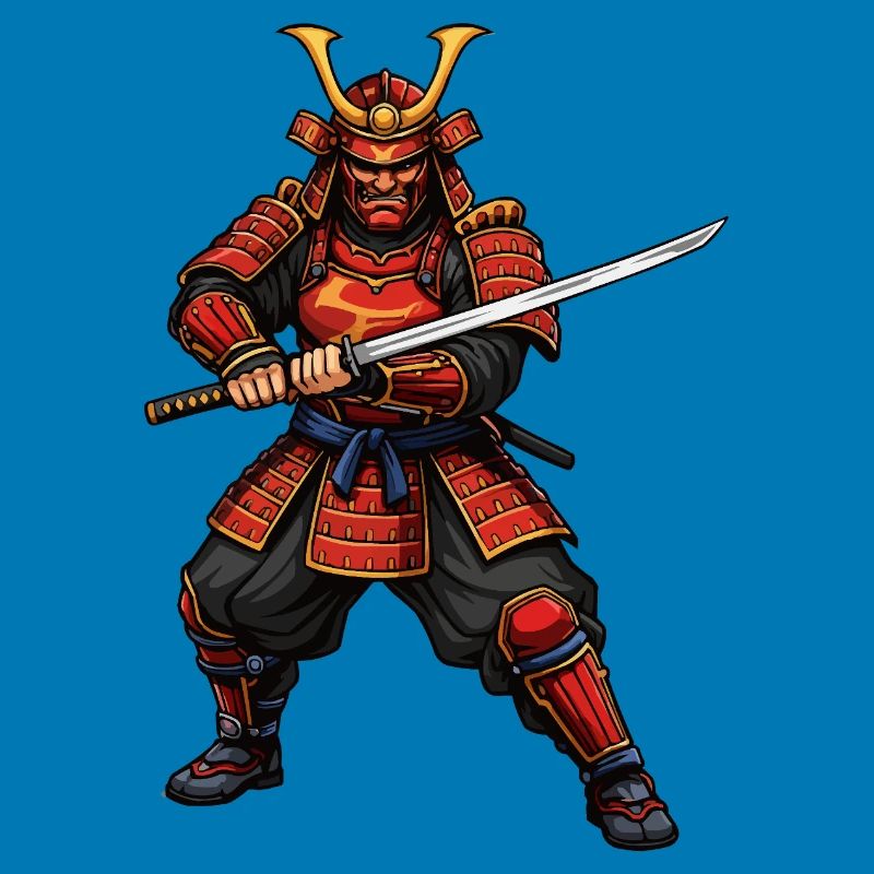 Samurai Krieger in Rot