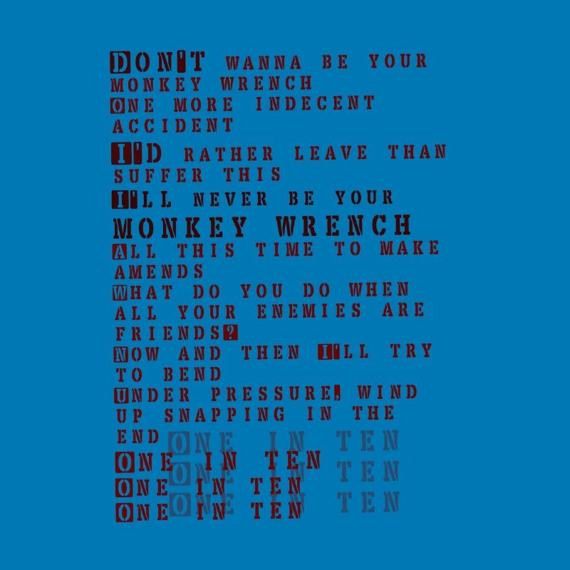 Foo fighters lyrics - monkey wrench