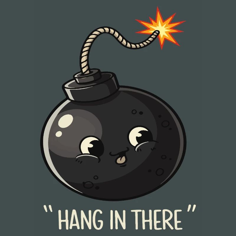 Kawaii Exploding Bomb Comic Design