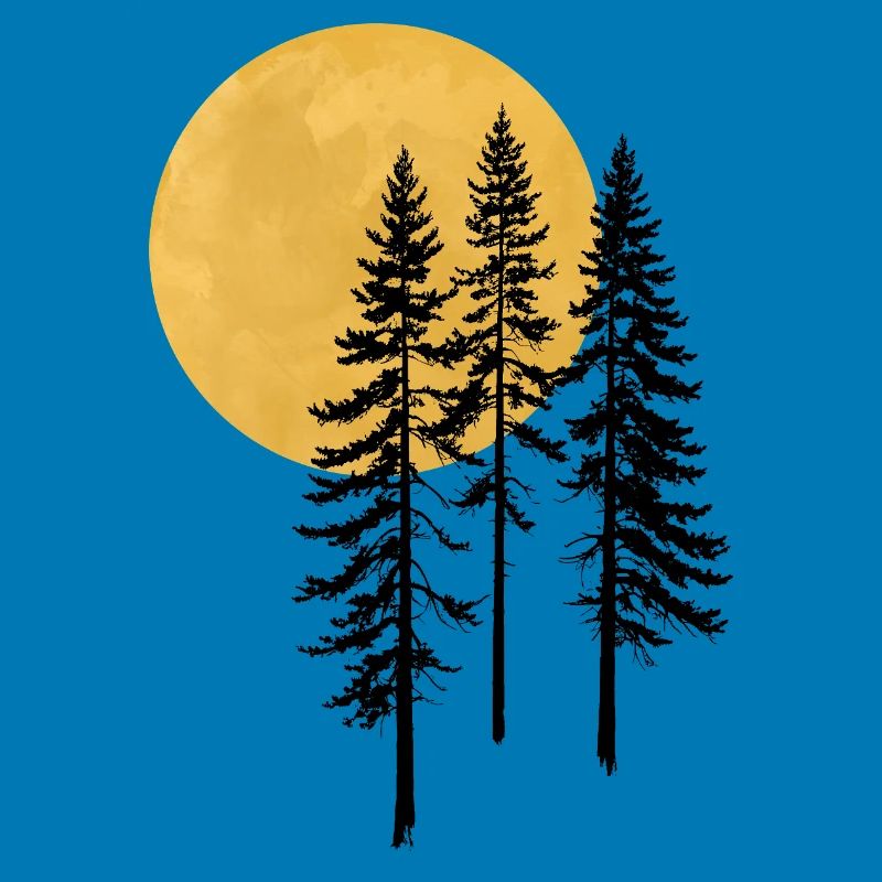 Sunset Pine Silhouette