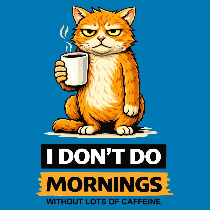 Morgen-Katzen-Kaffee-Einstellung