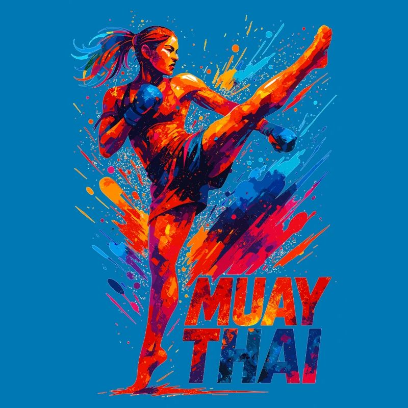 Muay Thai Kick: Abstract Boxer Graphic Gift