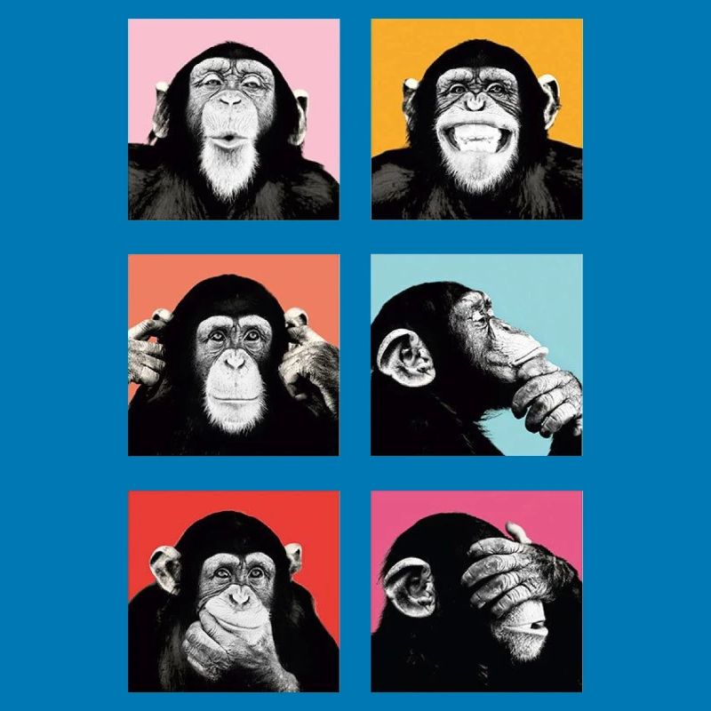 Pop-Art Affe Farbexplosion