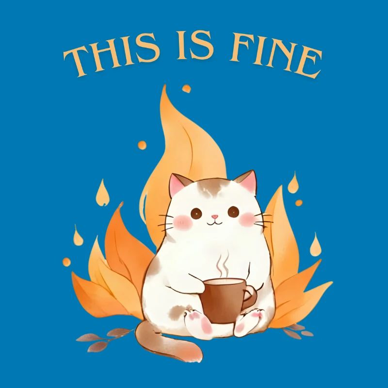 C’est bien mème. Le chat est dans le feu