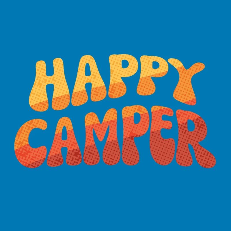 Happy Camper Gradient Text