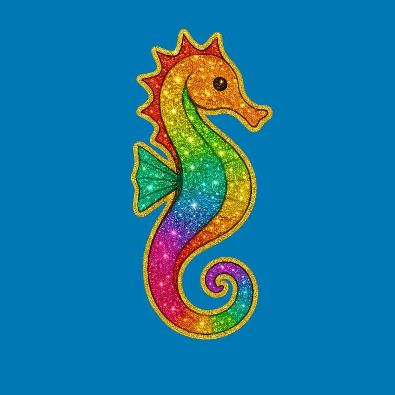 Regenbogen-Seepferdchen Schwimmabzeichen