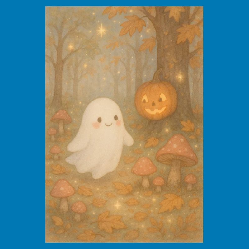 Halloween Herbst Geist im Wald