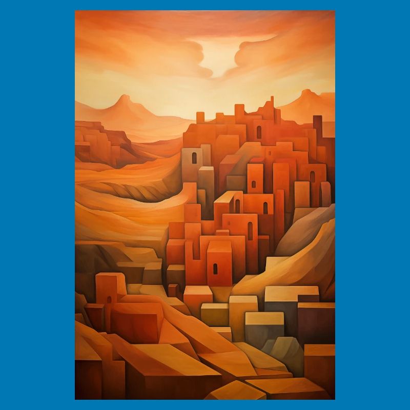 Illustration einer Wüstenlandschaft
