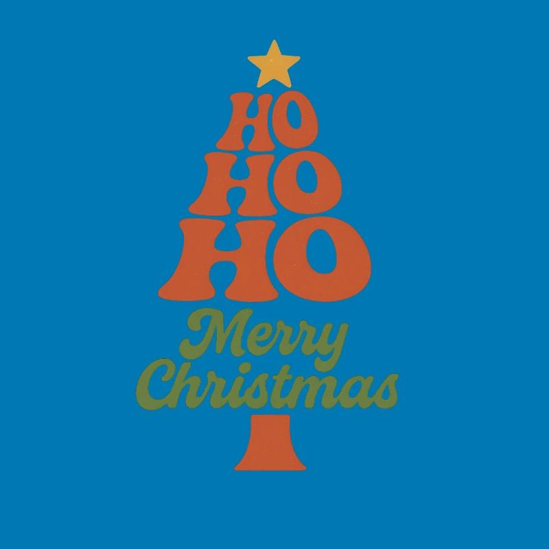 HoHoHo Weihnachtsbaum Typografie