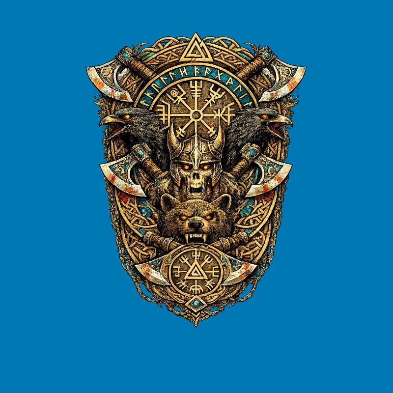 Nordisches Runenwolf Emblem