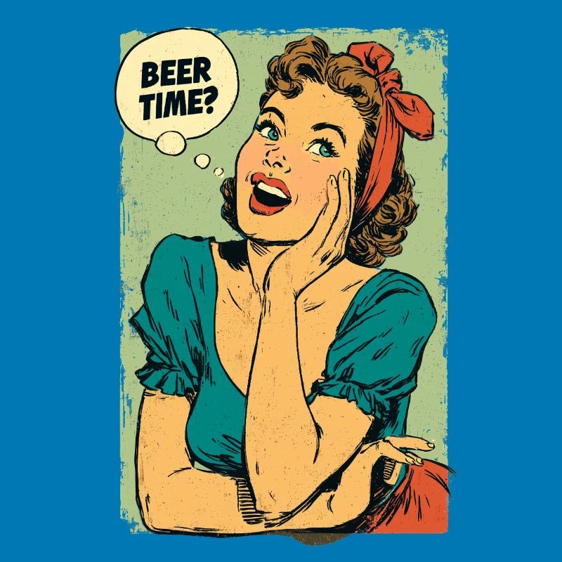 Bierzeit Retro-Pin-Up
