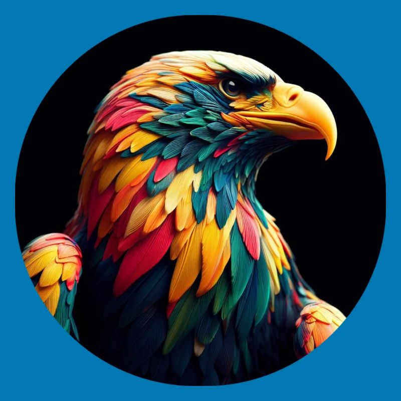 Adler mit bunten Federn