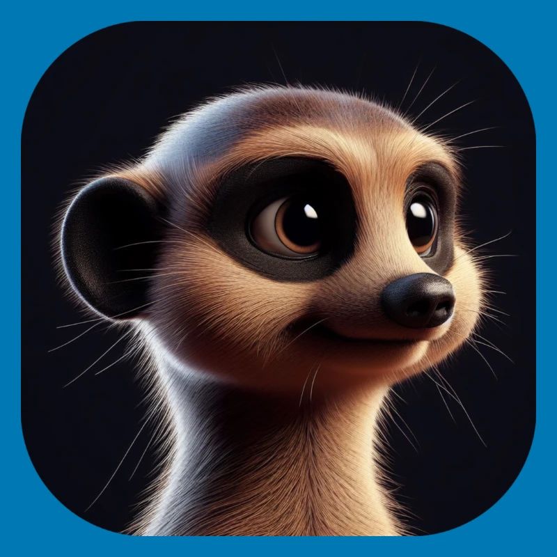 Erdmännchen im Animationsstil