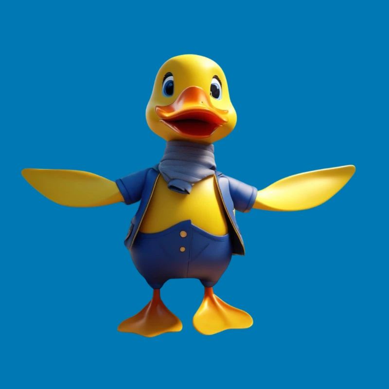 Canard élégant en écharpe