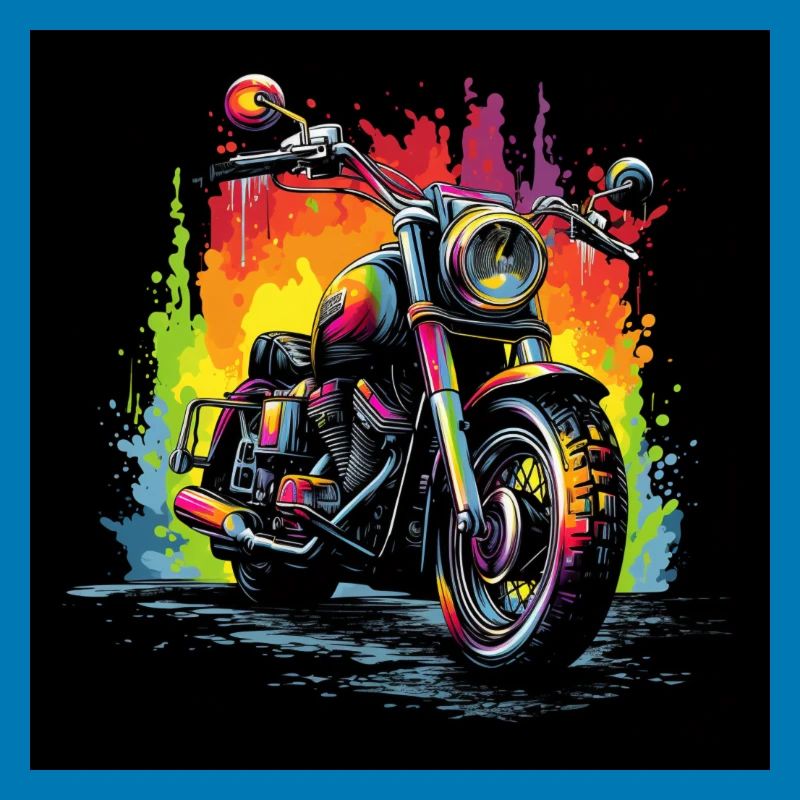 Regenbogen Motorrad Splash