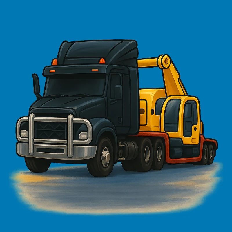 Abschleppwagen mit Kran Illustration