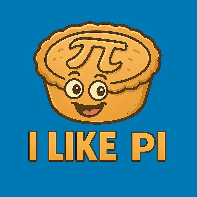 Pi cake with funny face