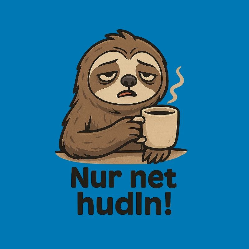 Sloth drinks coffee