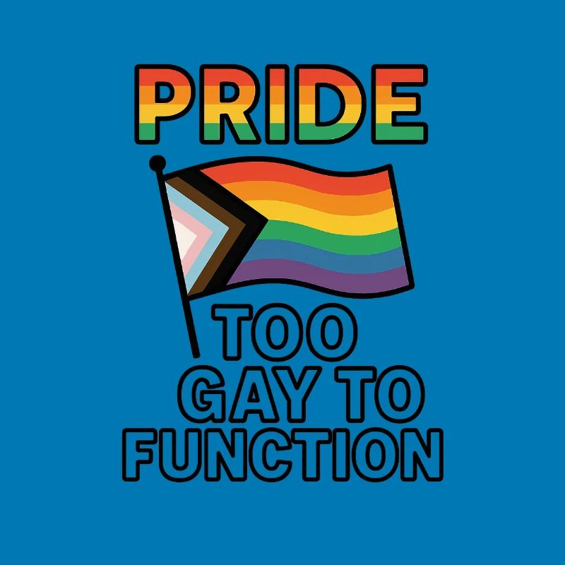 Buntes Pride-Flaggen-Design mit Humor