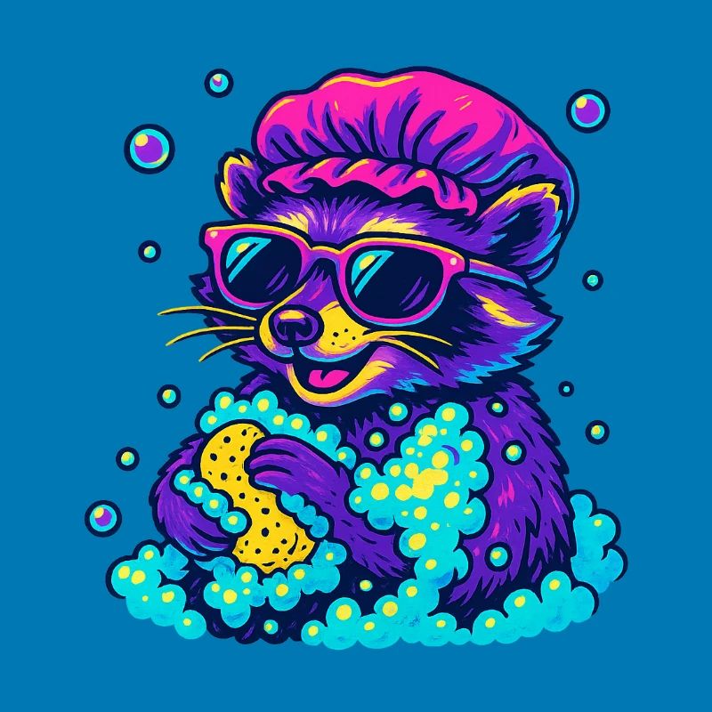 Neon Waschbär