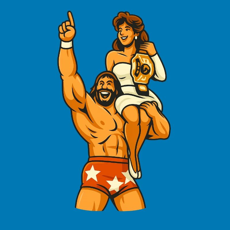 Conception de duo de lutte de célébration