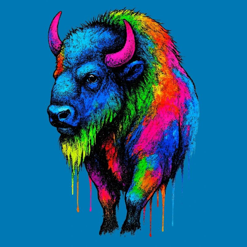 Bunter Bison Farbexplosion