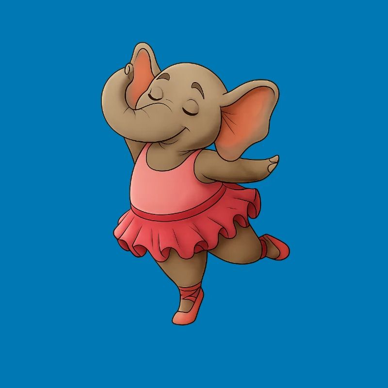 Dancing elephant in tutu